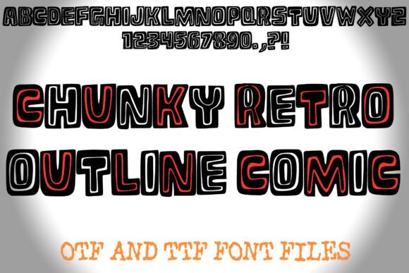 Chunky Retro Outline Comic: The Ultimate Display Font for Makers