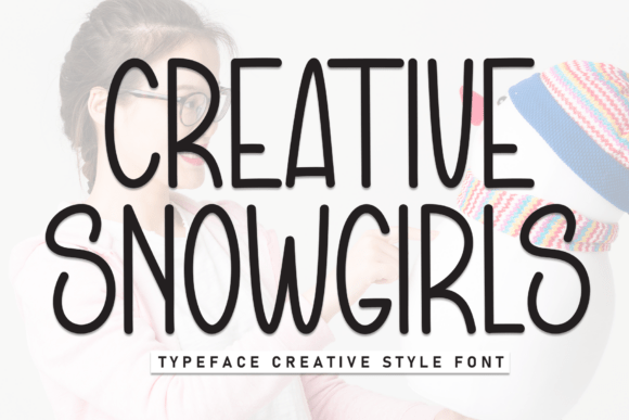 Creative Snowgirls Font for Handmade Labels and Cards