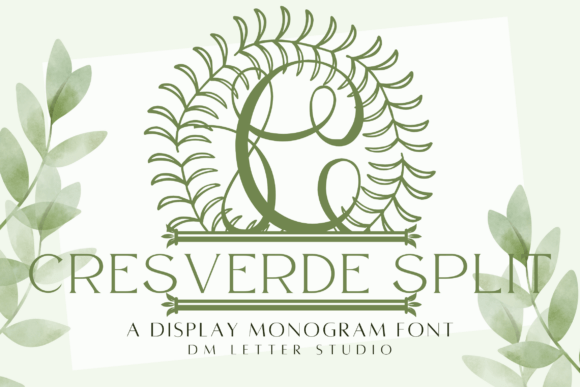 Cresverde Split Monogram: The Perfect Serif Typeface for Crafters