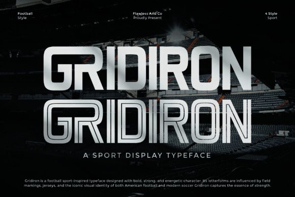 Gridiron Font Review: A Bold Display Typeface for Sports Branding