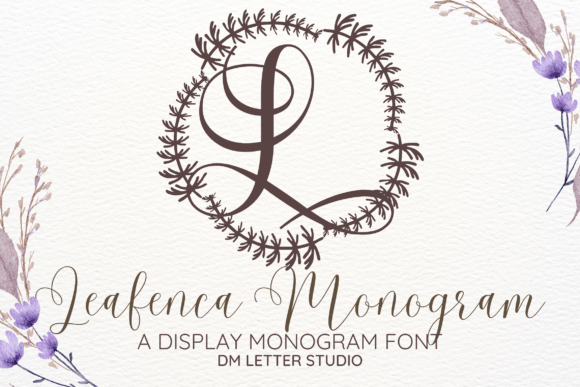 Leafenca Monogram: A Refined Display Font for Elegant Branding