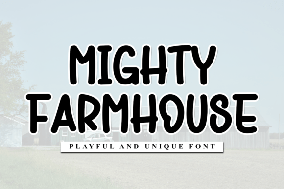 Mighty Farmhouse: A Stylish Display Font for Makers
