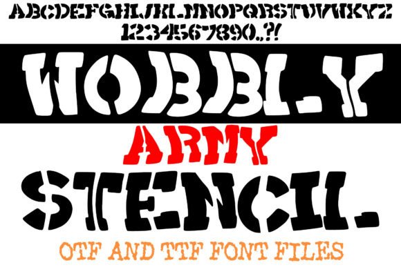 Wobbly Army Stencil: A Bold Display Font for Editorial Impact